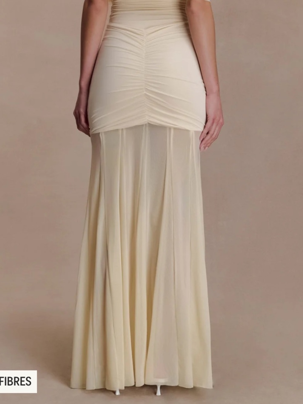 NWOT Meshki Caspian Strapless Mesh Slinky Maxi Dress S - Picture 3 of 11